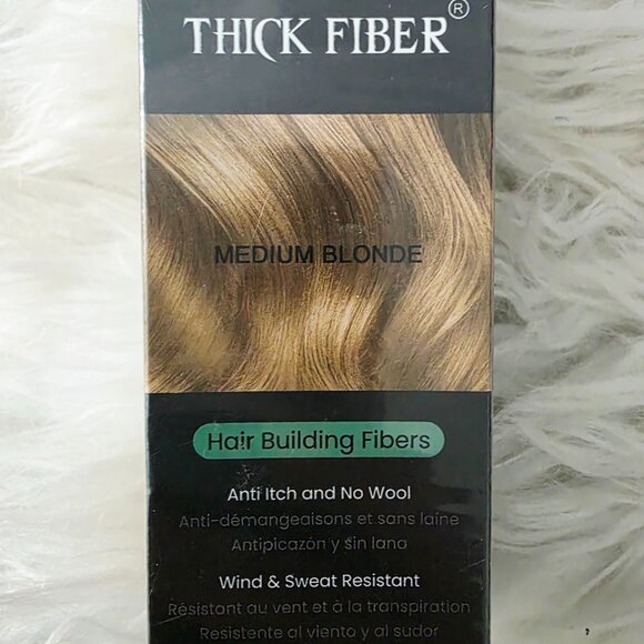 NIB Thick Fiber Hair Building Fibers, Medium Blonde, Anti-Itch - Picture 7 of 7